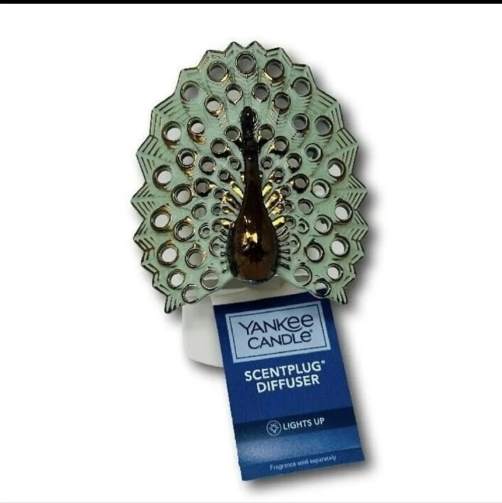 YANKEE CANDLE Painted Peacock Lighted Plug-In Scent Diffuser BNWT SO RETIRED